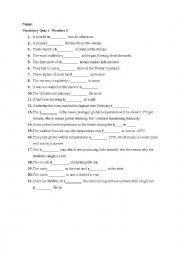 English Worksheet: weather collocations 2
