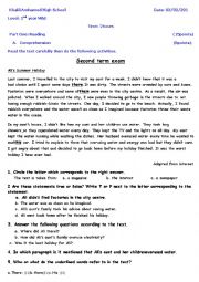 English Worksheet: saving water