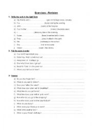 English Worksheet: extra practice