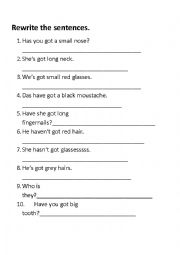 English Worksheet: Body Parts