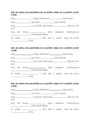 English Worksheet: exercise past continuous