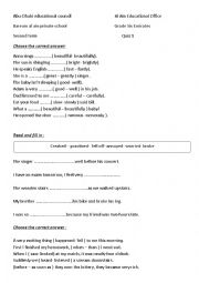 English Worksheet: exams