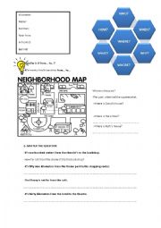 English Worksheet: Maps and directions. Tag questions review