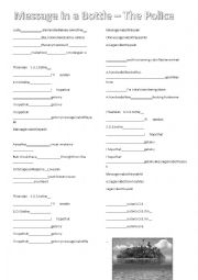 Message in a Bottle - The Police ESL Song Worksheet