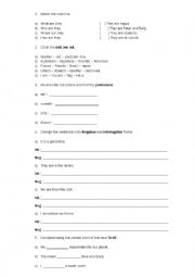 English Worksheet: Professions and The Simple Present of  The Verb to be