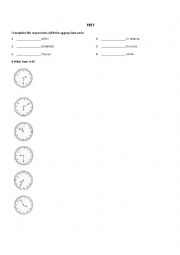 Present Simple and Telling the Time exercises