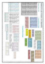 English Worksheet: Irregular verbs in groups