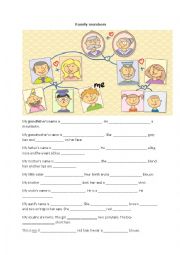 English Worksheet: Family members