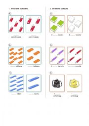 English Worksheet: School objects