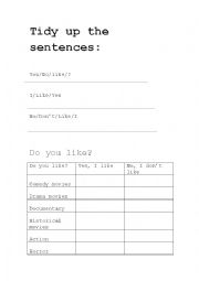 English Worksheet: Do you like?