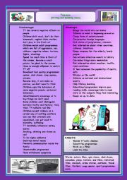 English Worksheet: TV (writing and speaking ideas)