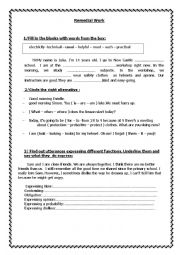 English Worksheet: review 