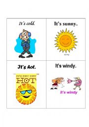 English Worksheet: Weather flashcard