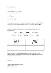 English Worksheet: th sounds in English