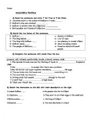 English Worksheet: gullivers travels