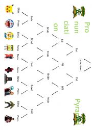 English Worksheet: Pronunciation Pyramid B and P Sound