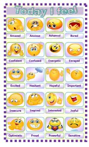 English Worksheet: Today I feel ... Moods!