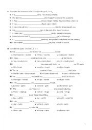 English Worksheet: conditionals