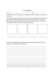 English Worksheet: Creating a Personal Company Logo worksheet