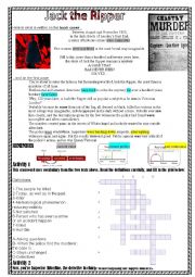 English Worksheet: Jack the ripper case