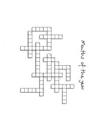 Months of the year (4) CROSSWORD 3 pages with answer key