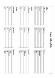 English Worksheet: to love, to like, to hate