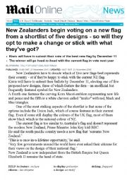 English Worksheet: NZ vote for a new flag (n1)