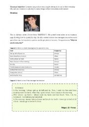 English Worksheet: Writing test with criteria for assessment and marks