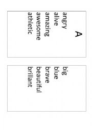 Adjective Alphabet List 
