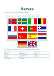 English Worksheet: Europe