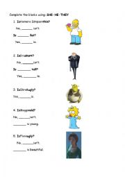 English Worksheet: Fill in the blanks