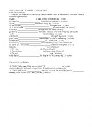 English Worksheet: Simple PresentXPresent Continuous