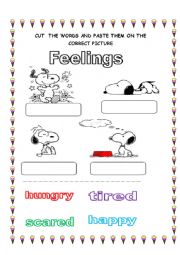 English Worksheet: Feelings