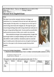 English Worksheet: the tigers
