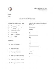 diagnostic test 5th grade