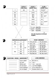English Worksheet: To be (fill-in) overview