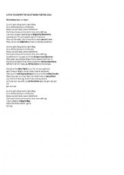 English Worksheet: Divisionary Song for Listening Activity
