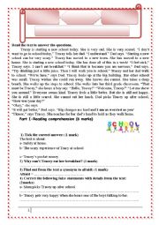 English Worksheet: 9th form mid term test 1
