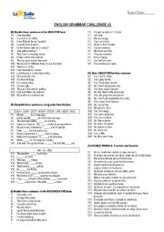 English Worksheet: Present simple Grammar Challenge