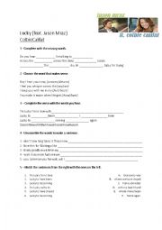 English Worksheet: Song Lucky - Jason Mraz