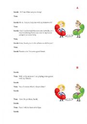 English Worksheet: Telephone Conversation