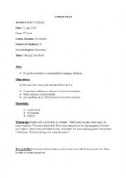 7th Grade Lesson Plan (Changing Life Styles)