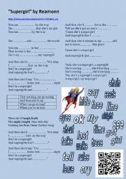 English Worksheet: SUPERGIRL listening