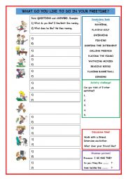 English Worksheet: Activity Fun