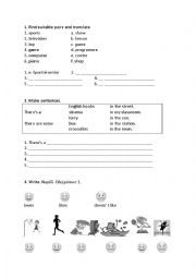 English Worksheet: happy street 2 unit 3-6