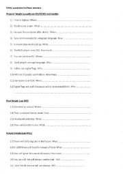 English Worksheet: question formation 