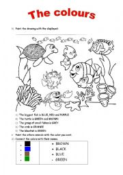 English Worksheet: The colours 