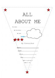 English Worksheet: All about me