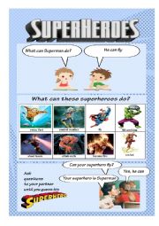 English Worksheet: superheroes 2