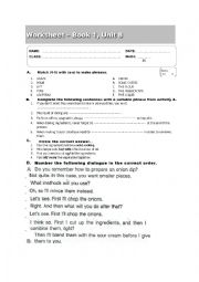 English Worksheet: career paths cooking worksheet 1.8